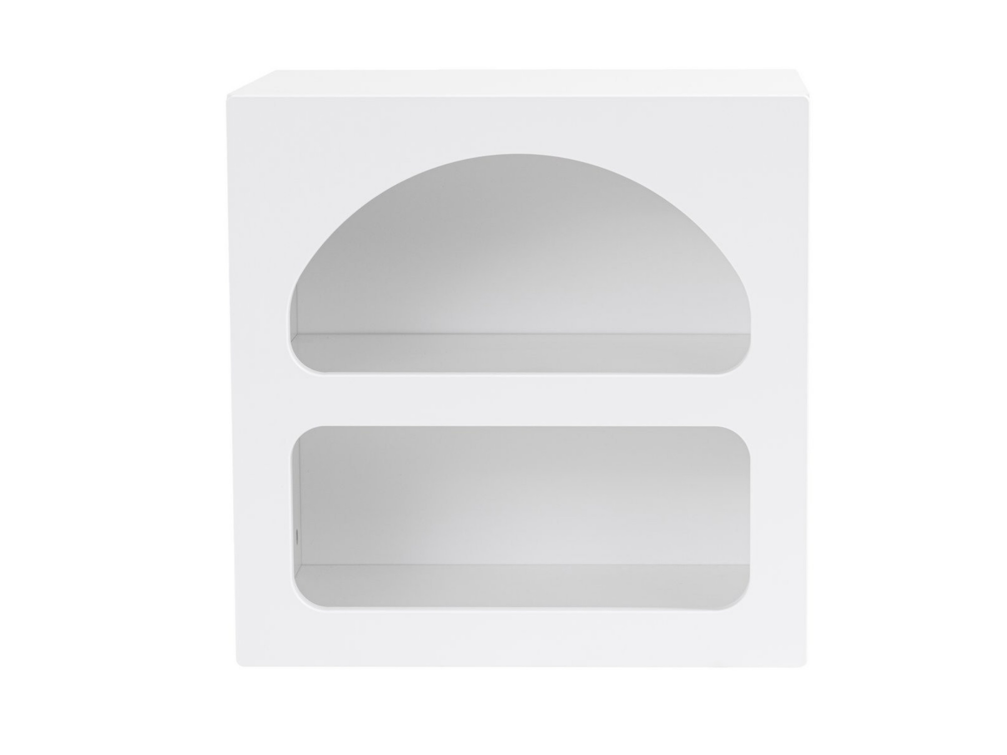 Szafka nocna Advilis z dwiema półkami biała - zdjęcie 1