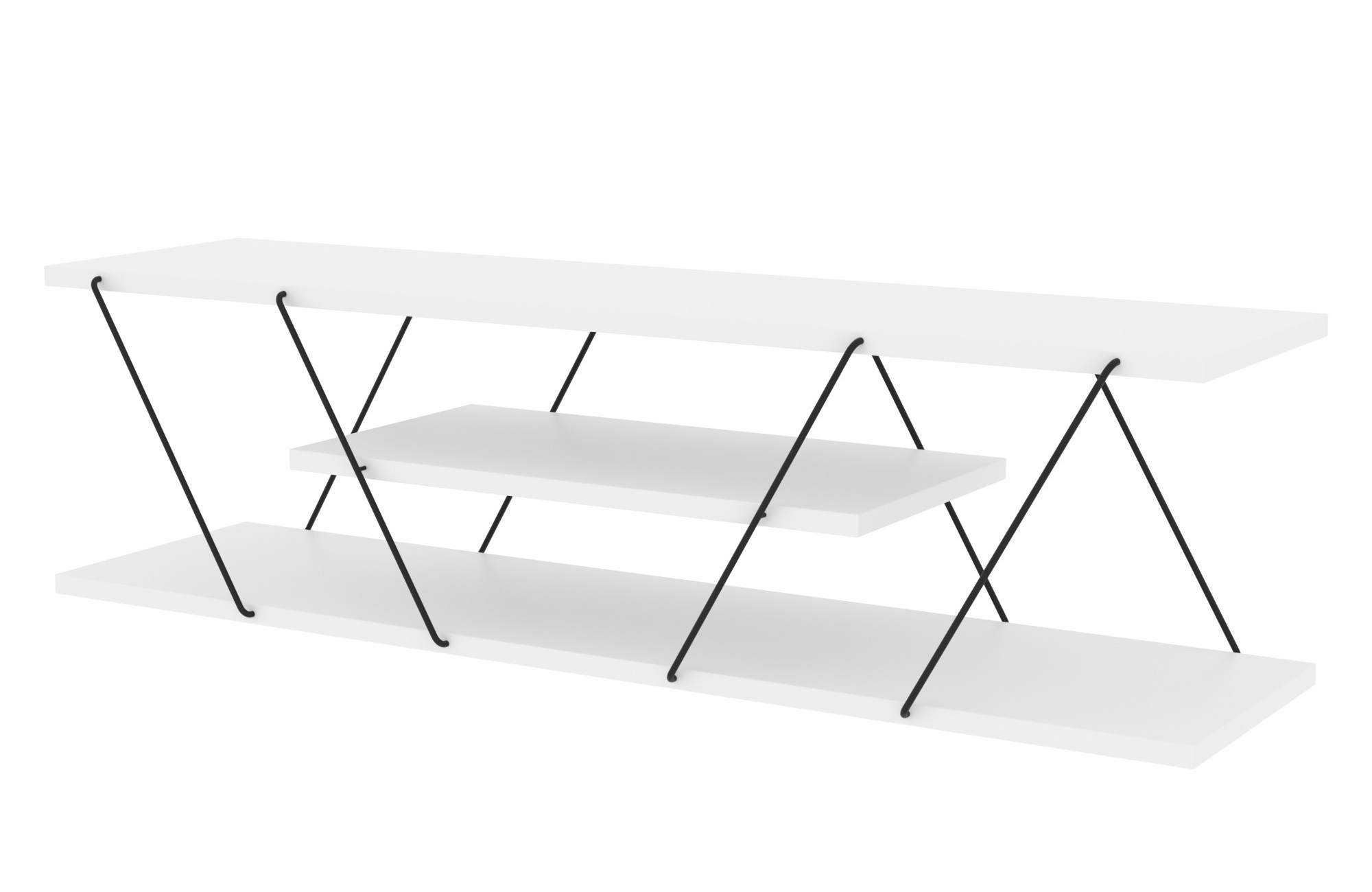 Szafka RTV Ceeza 30x120 cm biała - zdjęcie 1