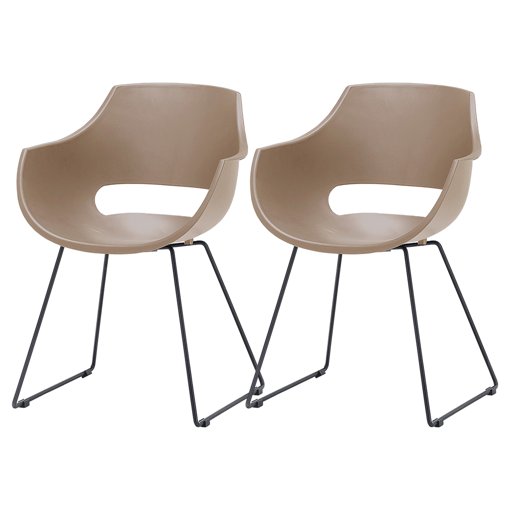 Zestaw dwóch krzeseł Orcos beżowe