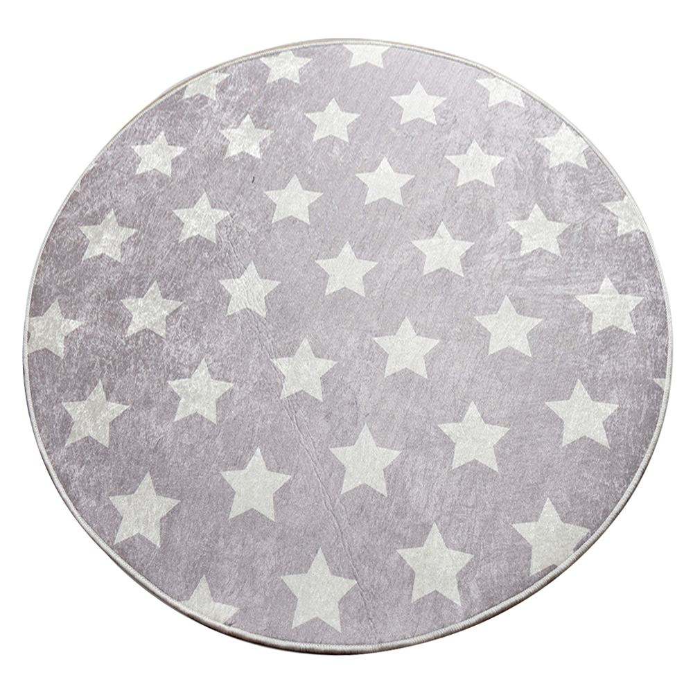 Dywan do pokoju dziecięcego Dinkley Yildiz szary średnica 200 cm - zdjęcie 1