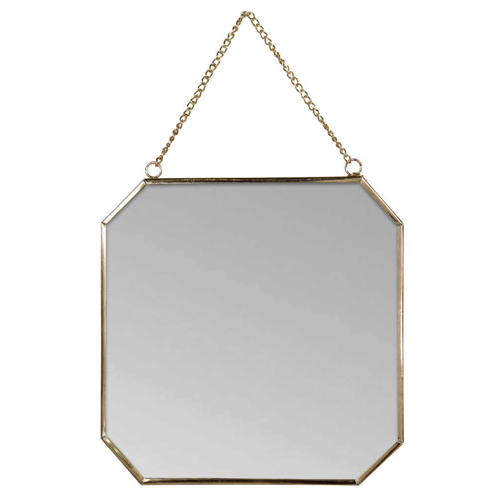 Lustro wiszące Imkea 20x20 cm złote - zdjęcie 1