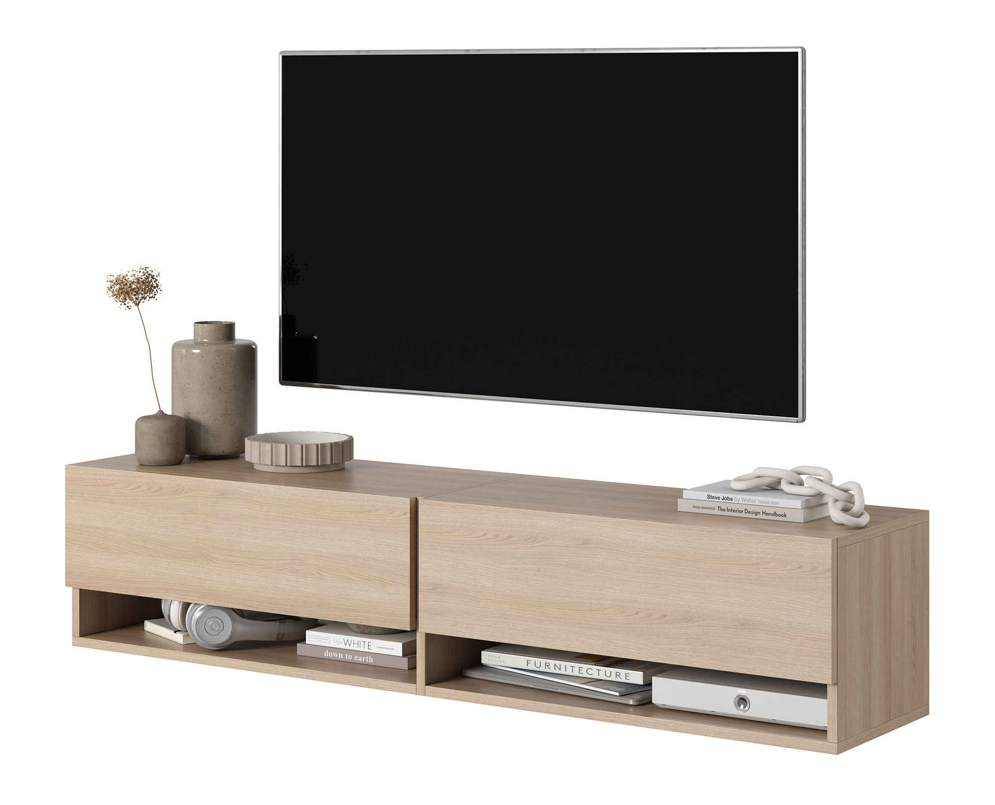 Szafka RTV Mirrgo 140 cm Dąb Linberg - zdjęcie 1