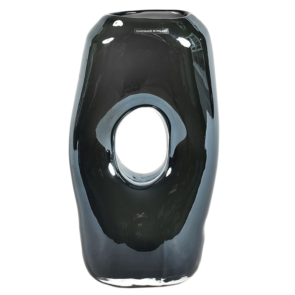 Wazon szklany Primten grafitowy wysokóść 32 cm - zdjęcie 1