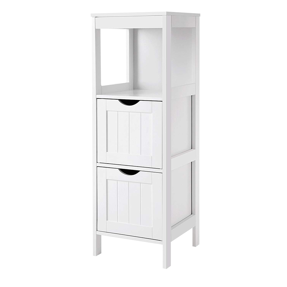 Regał łazienkowy Wlens rustykalny słupek z dwoma pojemnikami - zdjęcie 1