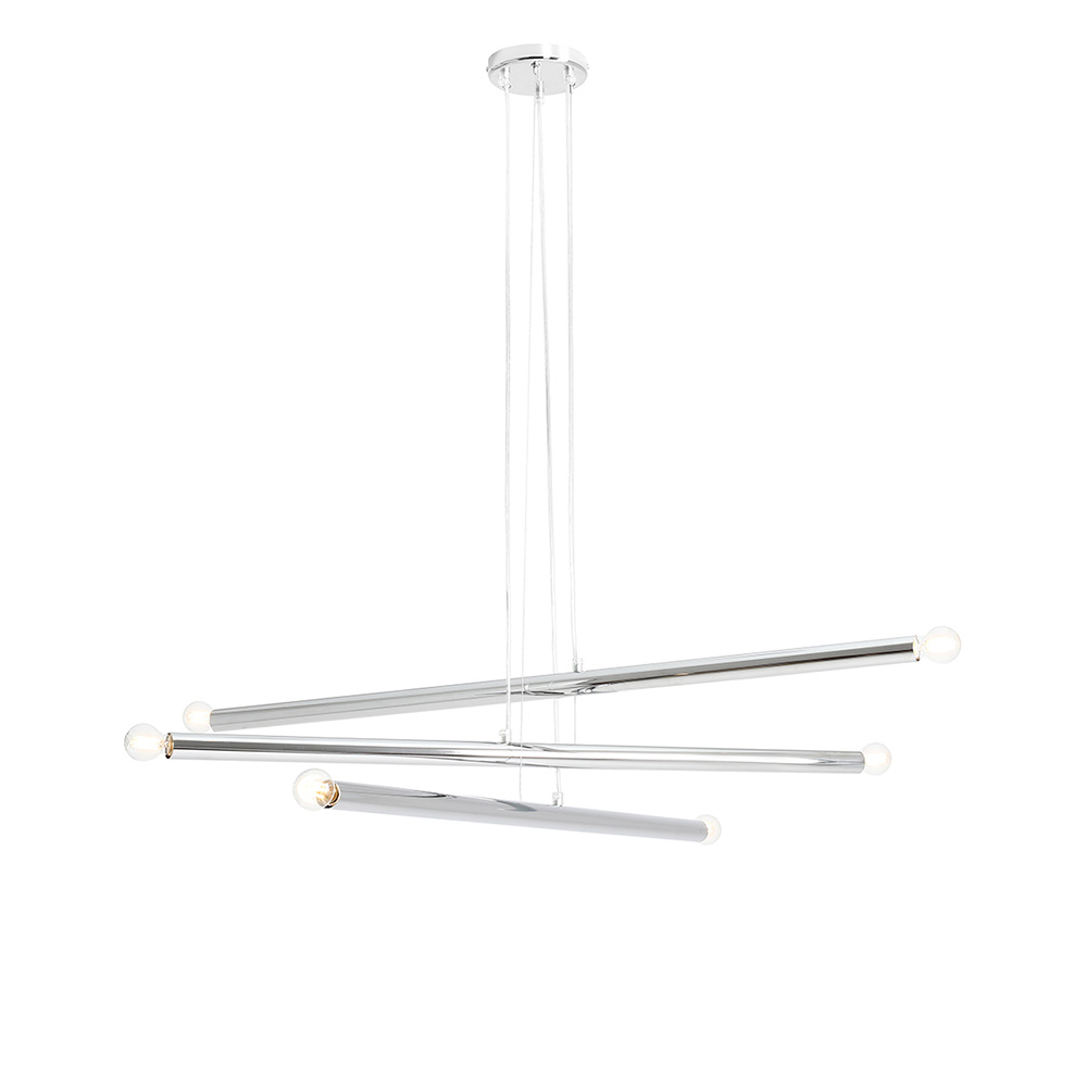 Lampa wisząca Assilves x6 srebrna - zdjęcie 1