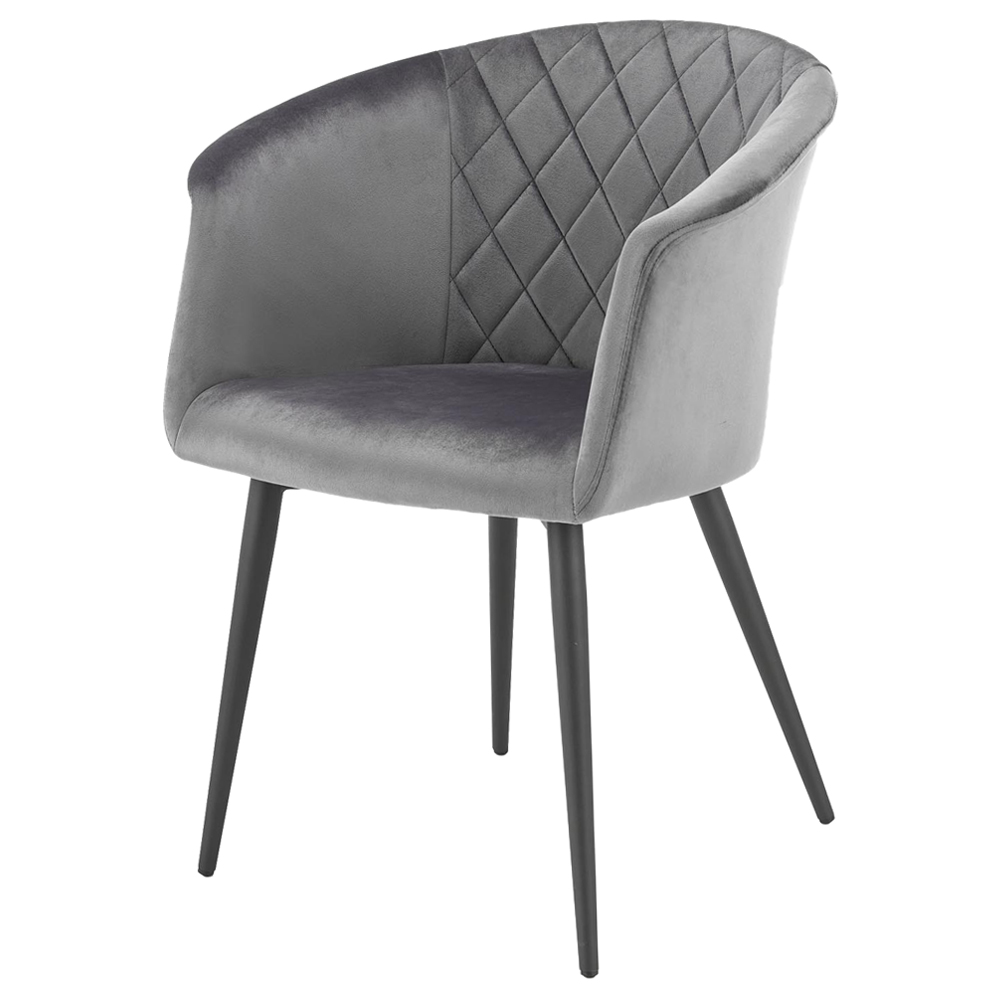 Krzesło tapicerowane Foggles popielate - zdjęcie 1