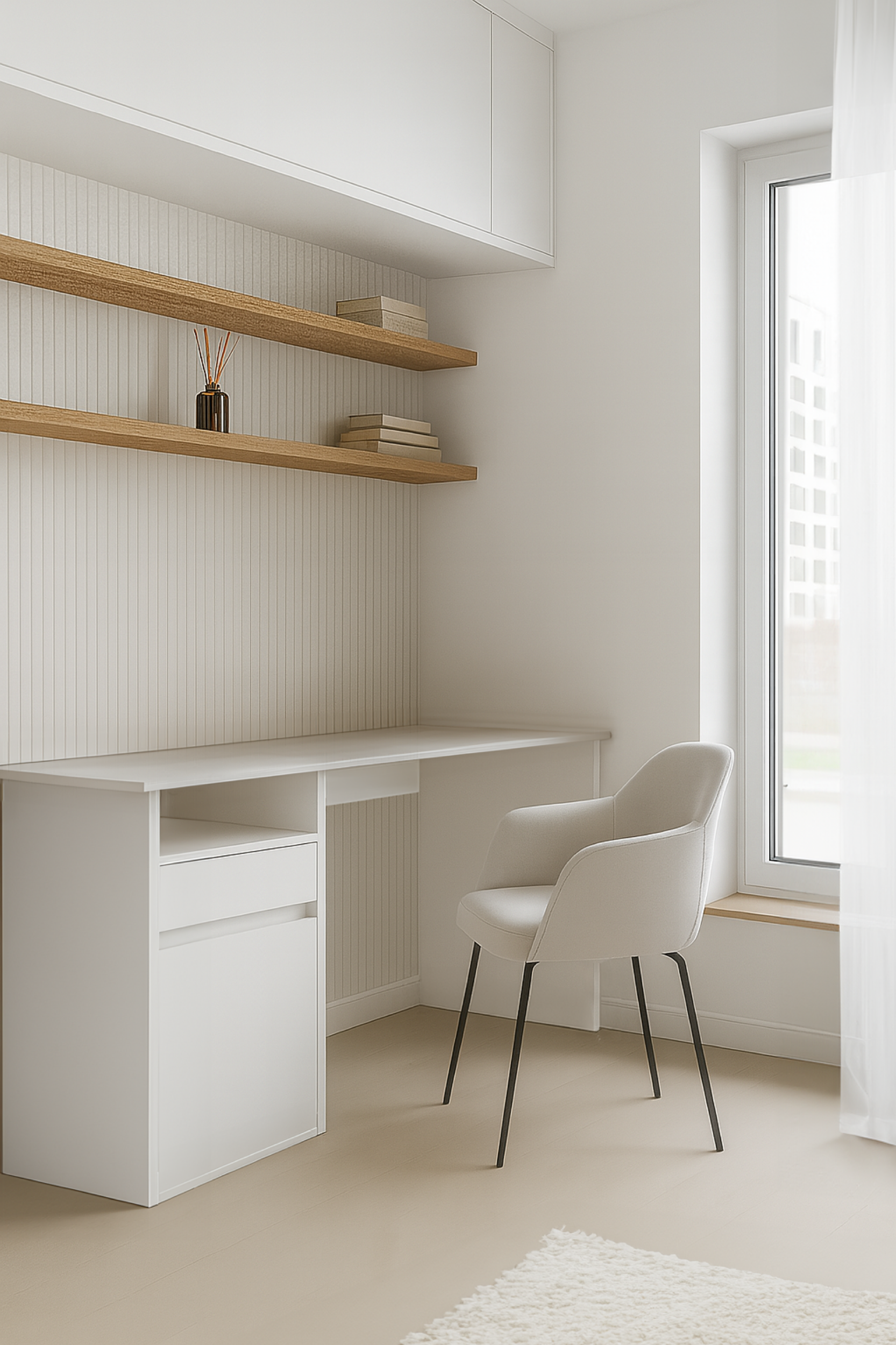 Büro von Bill mit Schublade und Schrank 120 cm weiß