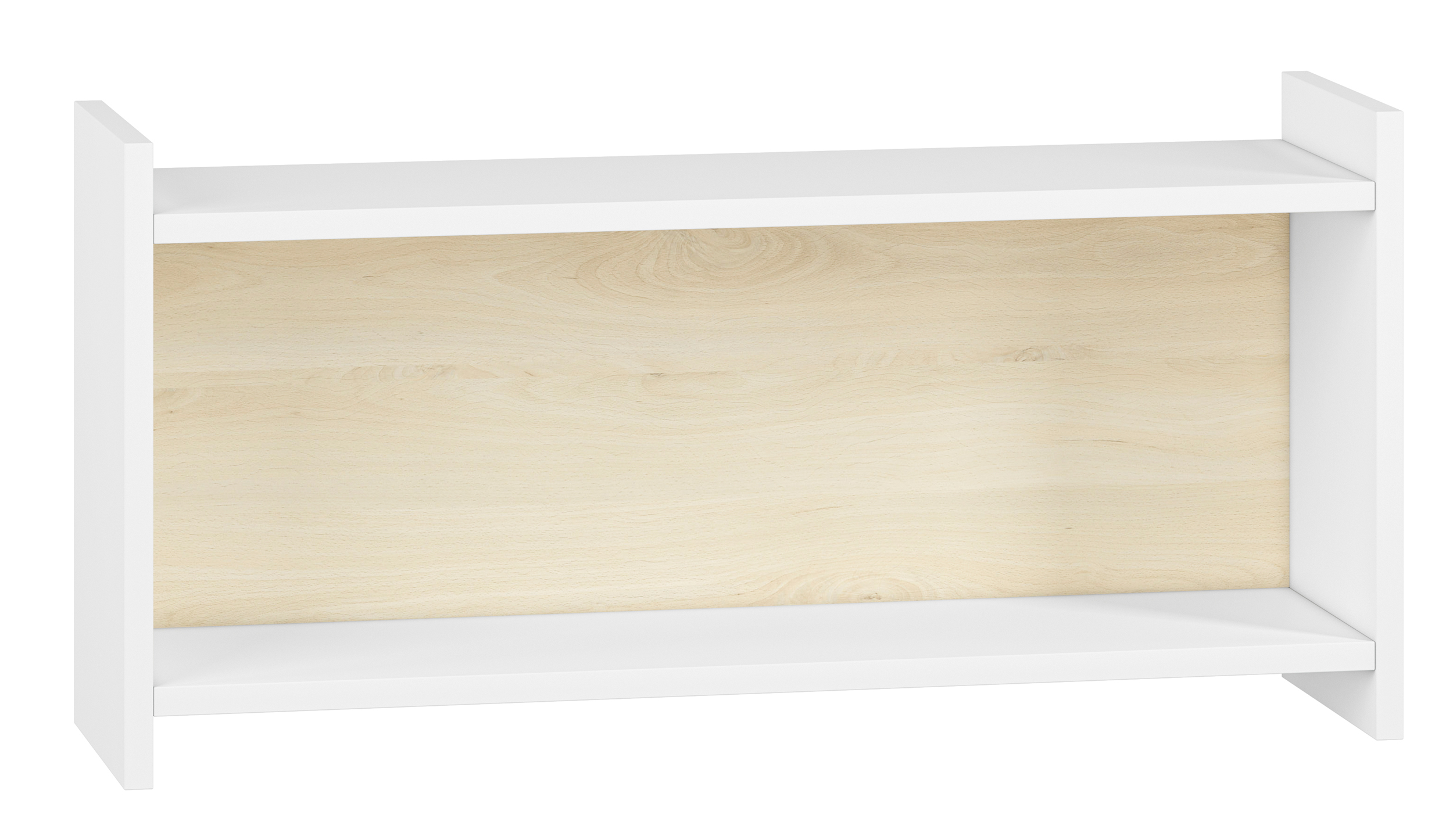 Półka ścienna Rettio 72 cm biała/buk Fjord - zdjęcie 1