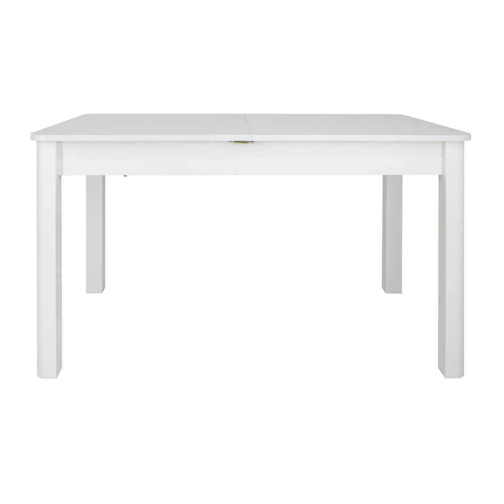 Stół rozkładany Eagor 125-165x80 cm zaokrąglonymi rogami biel alpejska - zdjęcie 1