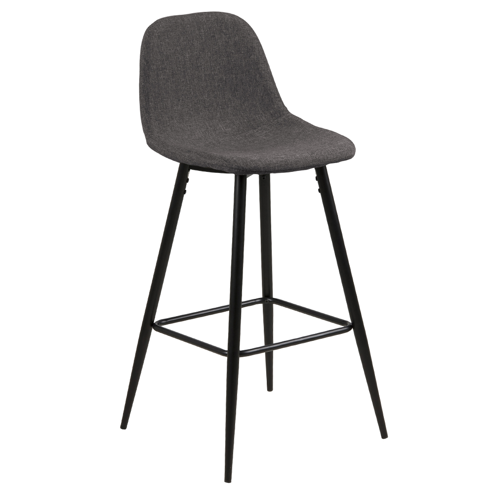 Hoker tapicerowany Zakomo szara plecionka na czarnej podstawie 91 cm - zdjęcie 1