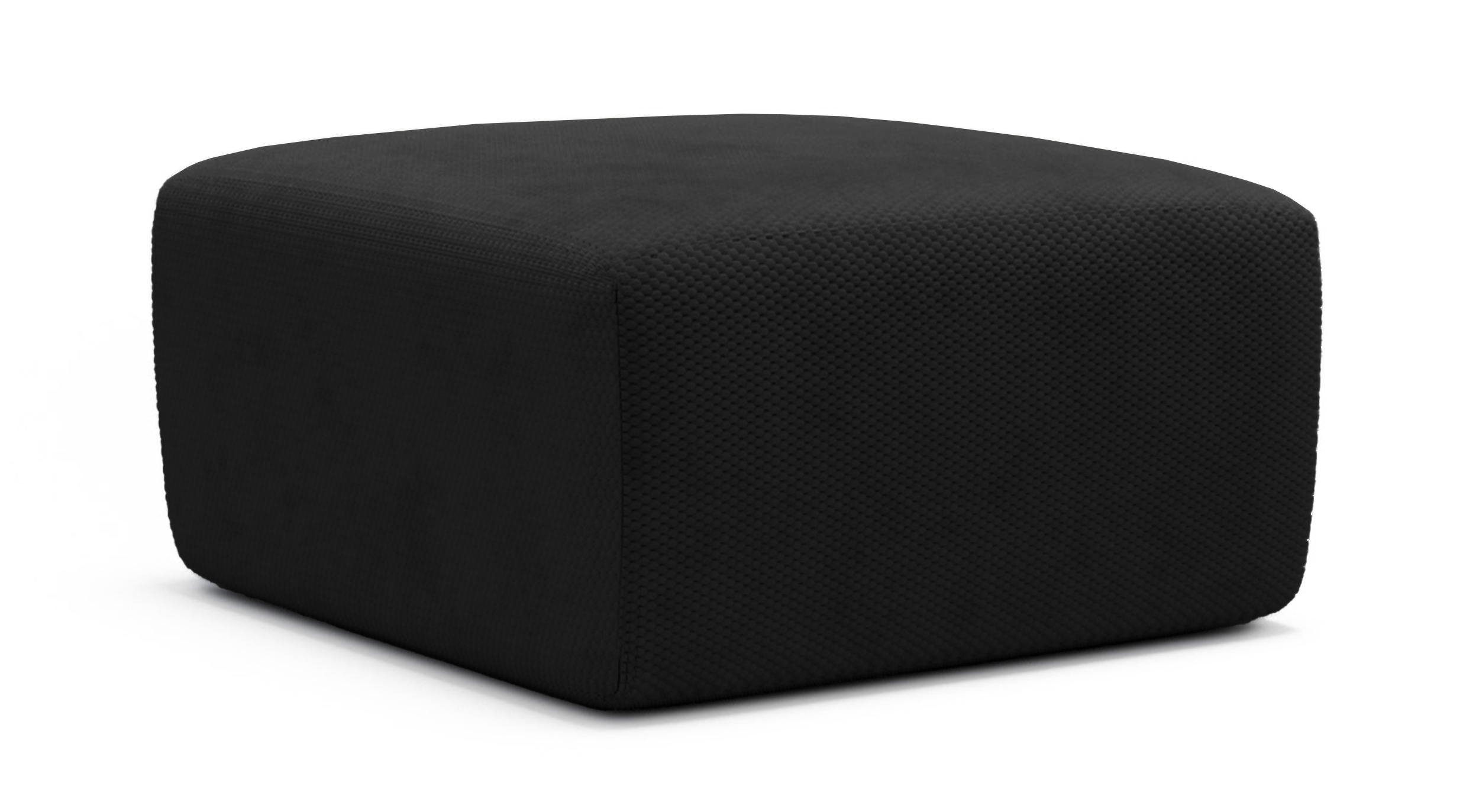 Pufa Terrafino 80x80 cm czarna w tkaninie hydrofobowej - zdjęcie 1