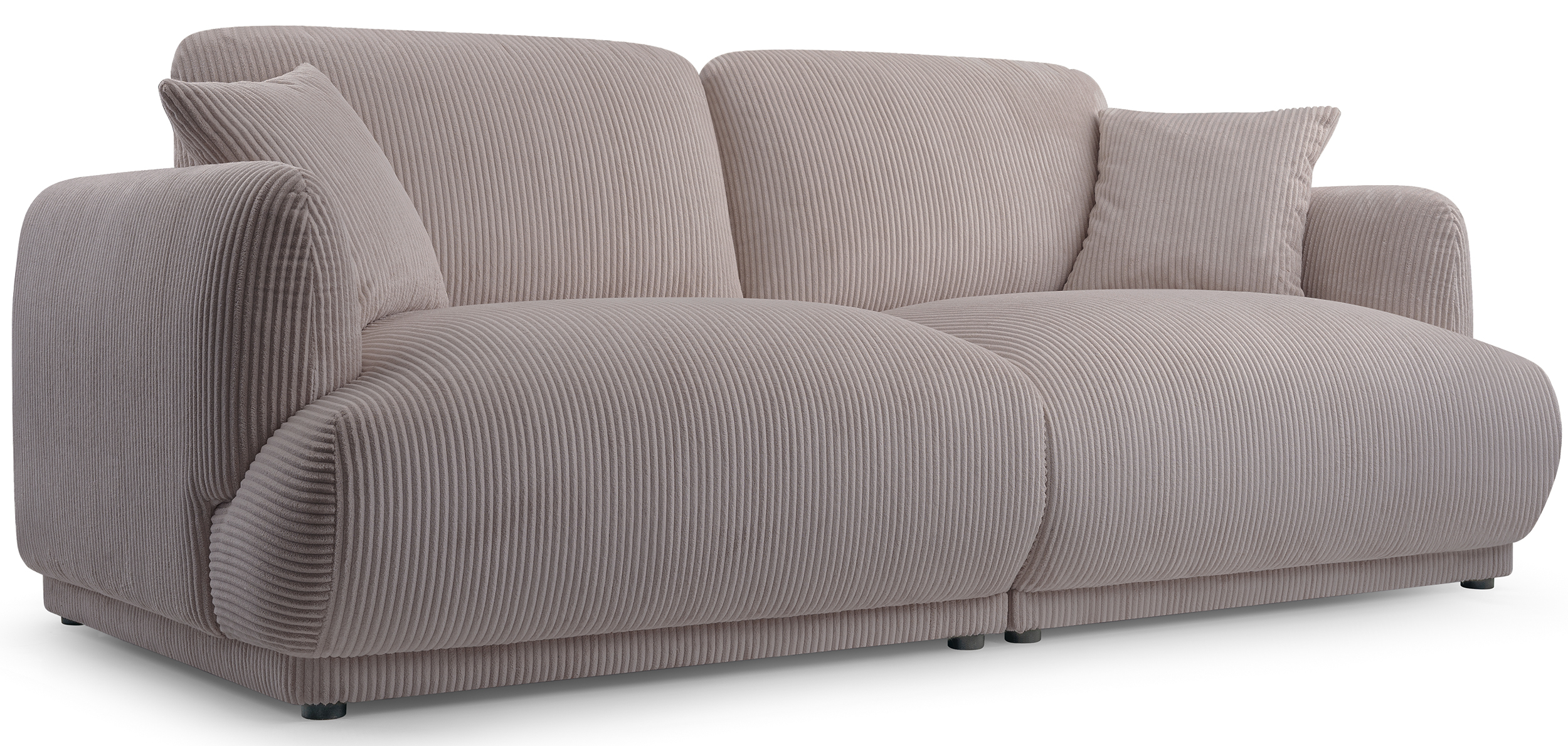 Sofa trzyosobowa Chacco ciemnobeżowa sztruks - zdjęcie 1