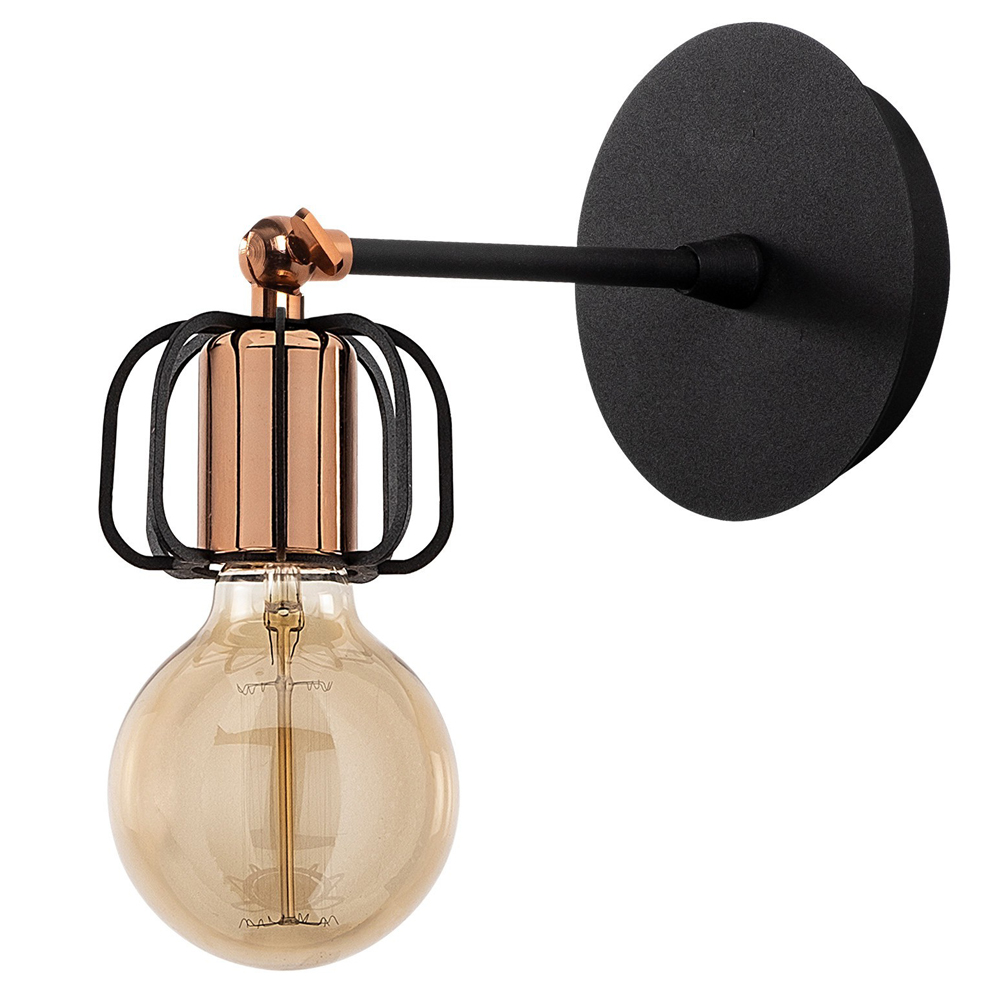 Kinkiet ścienny Dommor średnica 10 cm czarny - zdjęcie 1