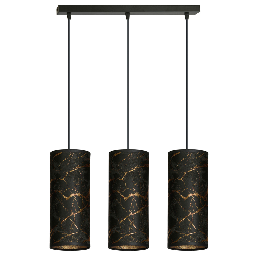 Lampa wisząca Karrla x3 50 cm czarny marmur - zdjęcie 1