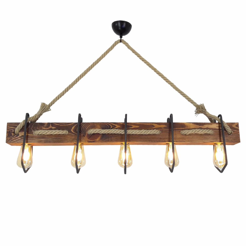 Lampa sufitowa Kiette x5 industrialna wysoka 100 cm - zdjęcie 1