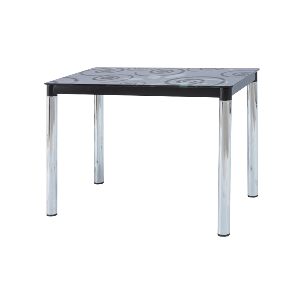 Stół Skast 100x60 cm czarny na chromowanej podstawie - zdjęcie 1