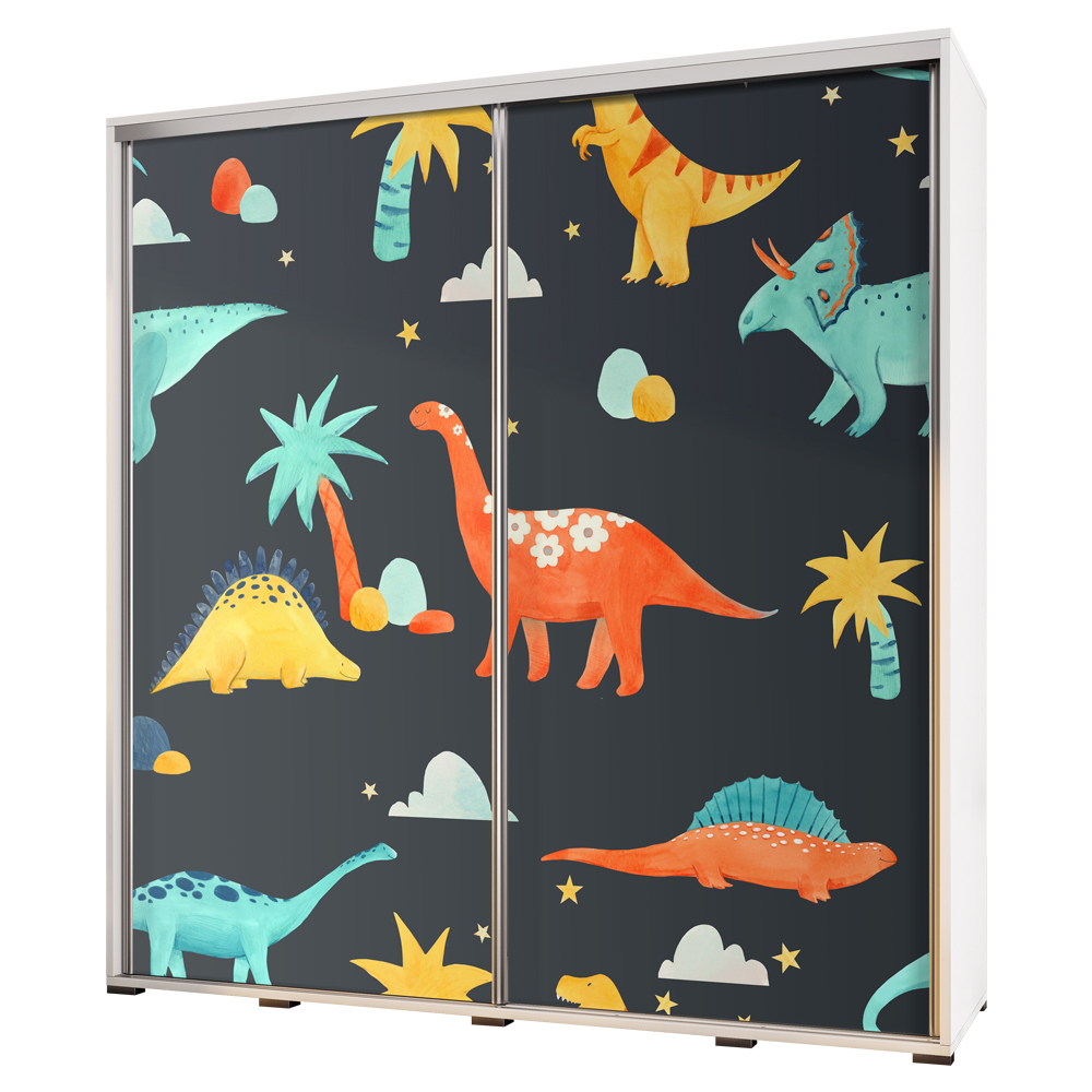 Szafa Wenecja 205 cm Wesołe dinozaury - zdjęcie 1