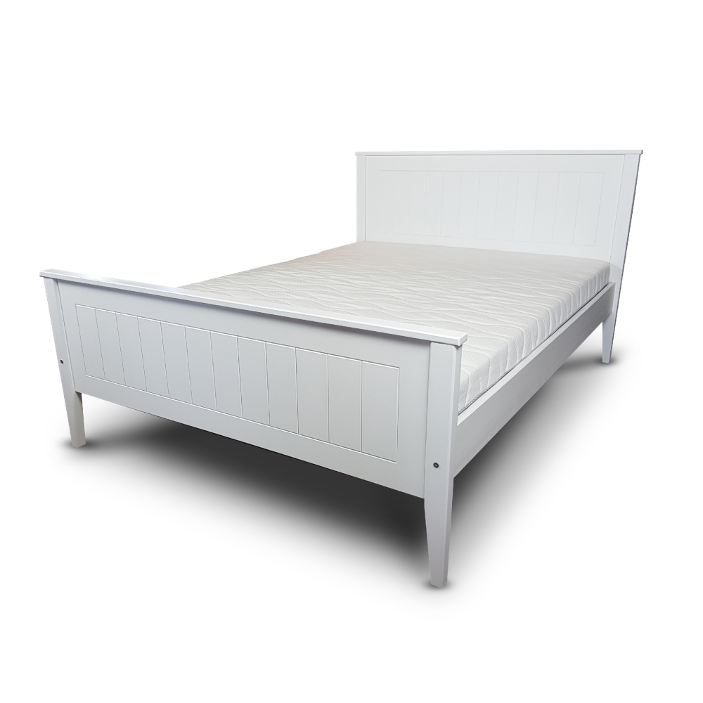 Łóżko Loreni z sosnowego drewna ze stelażem - zdjęcie 1