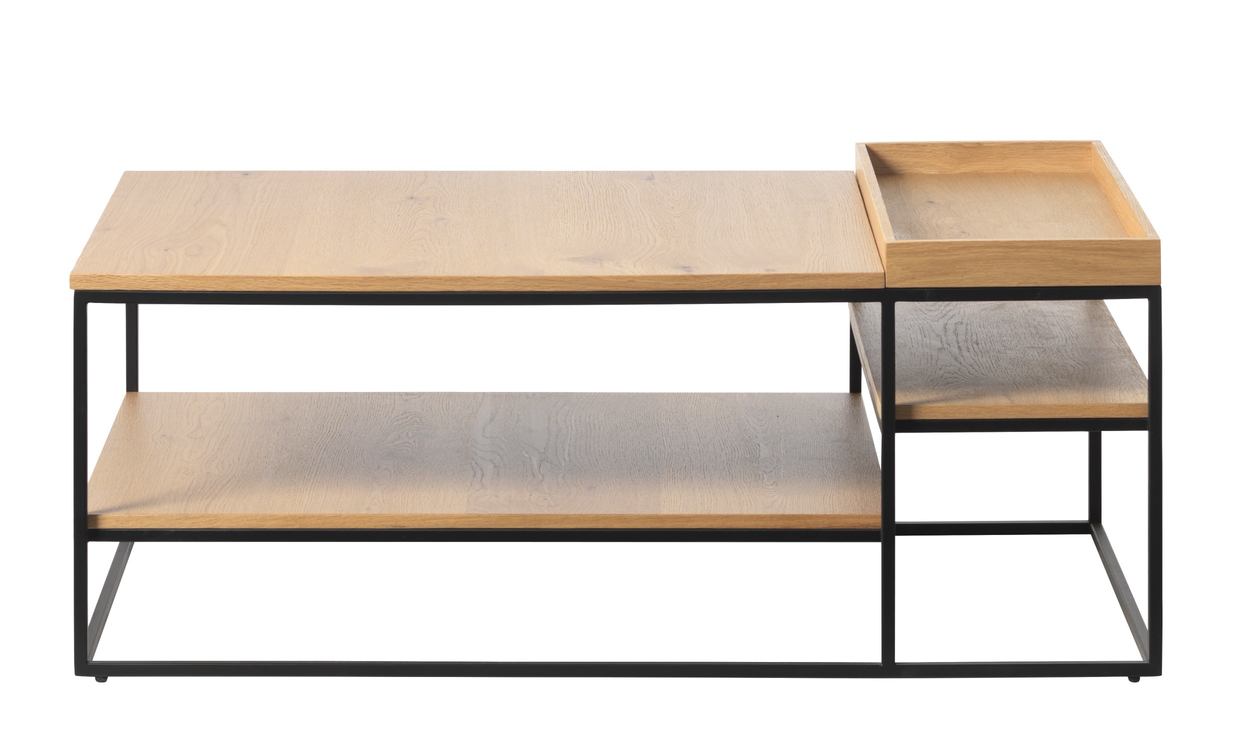 Ława nowoczesna Prograle 120x70 cm dąb/czarny - zdjęcie 1