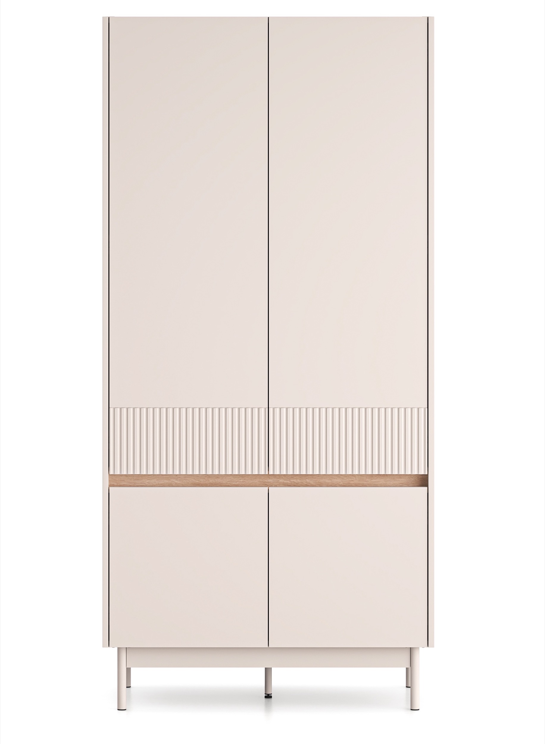 Szafa czterodrzwiowa Dunea 92 cm kaszmir/dąb
