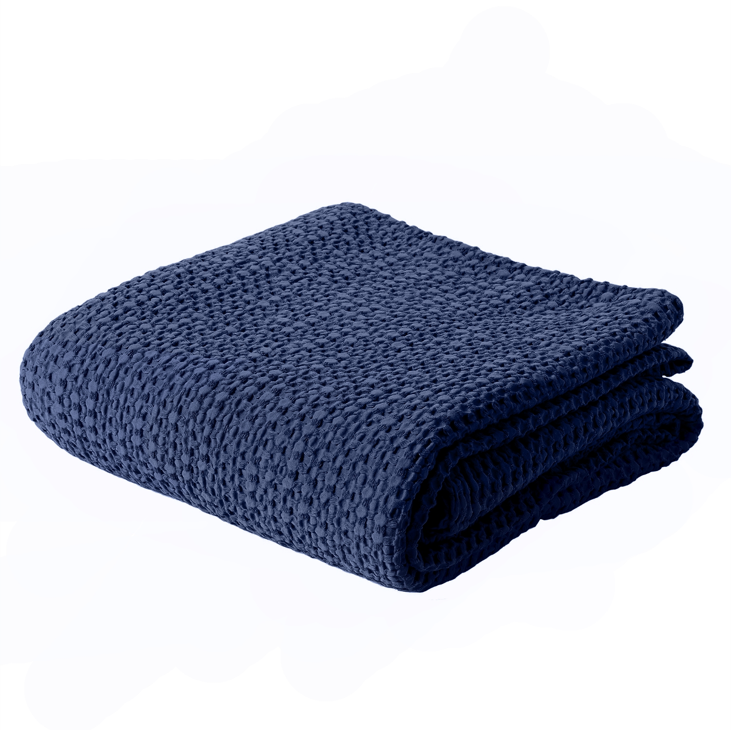 Narzuta na łóżko Alpinia bawełniana granatowa - zdjęcie 1