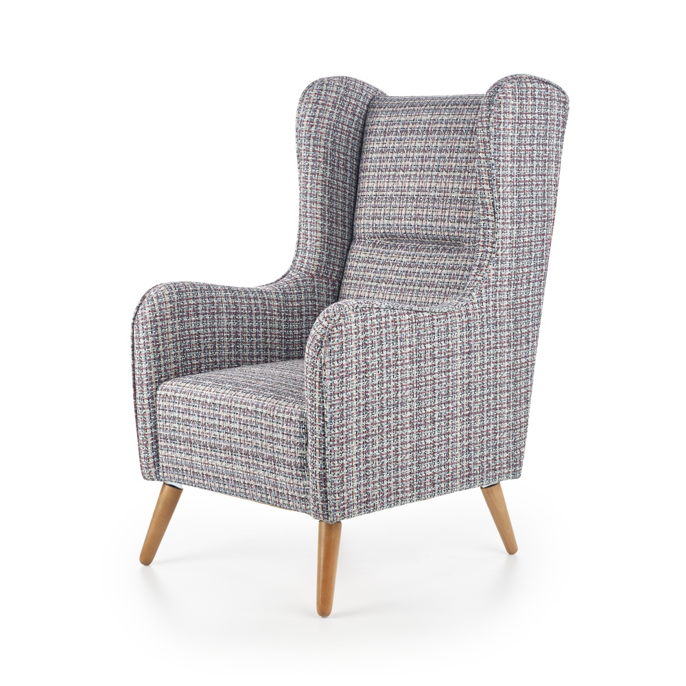 Fotel Calles w wielobarwną kratkę