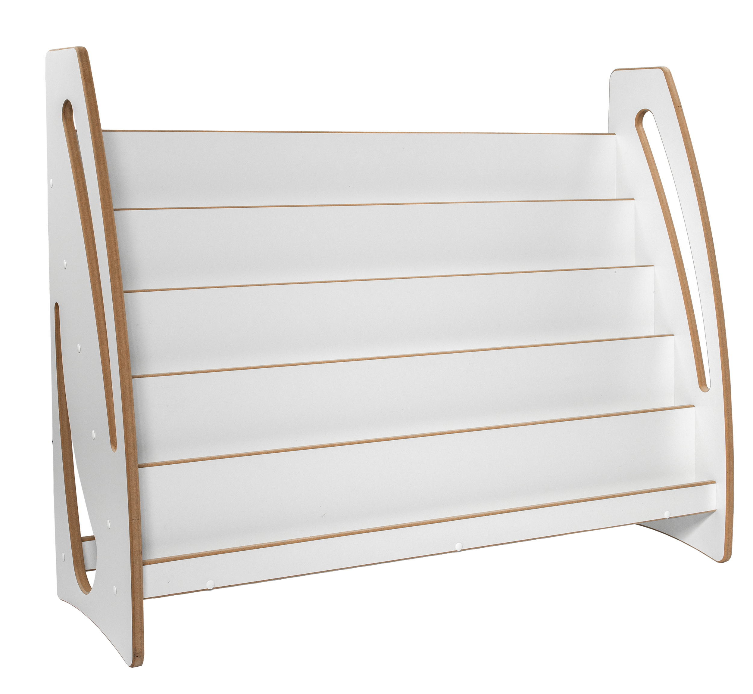 Regał na książki i kolorowanki Ferioles 100cm biały - Certyfikat EN 71 - zdjęcie 1