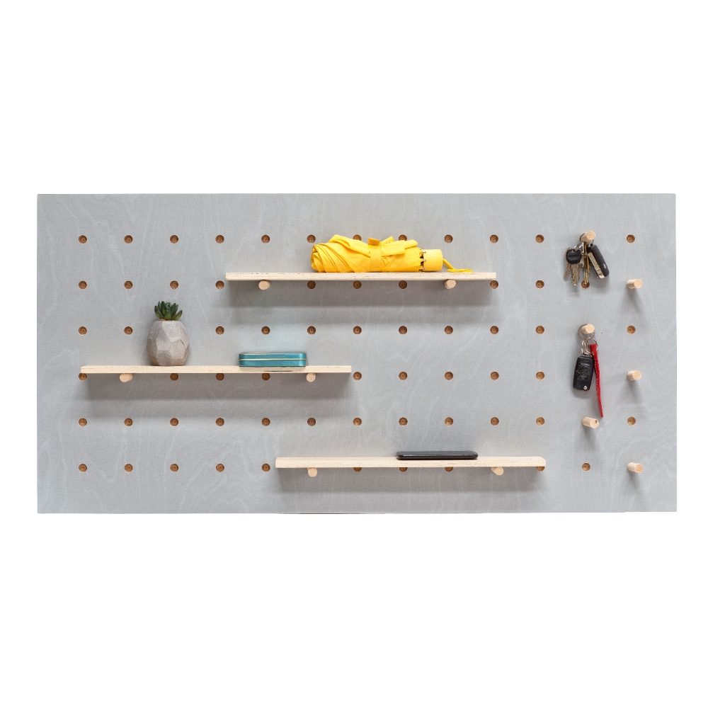 Półka ścienna Triventi organizer 120 cm szara - zdjęcie 1