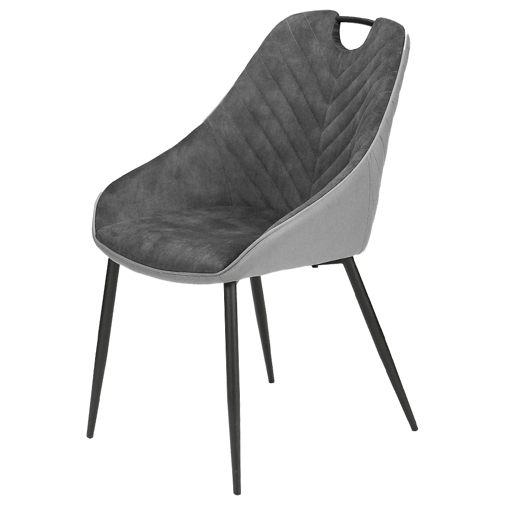 Krzesło tapicerowane Paciterte popielate - zdjęcie 1