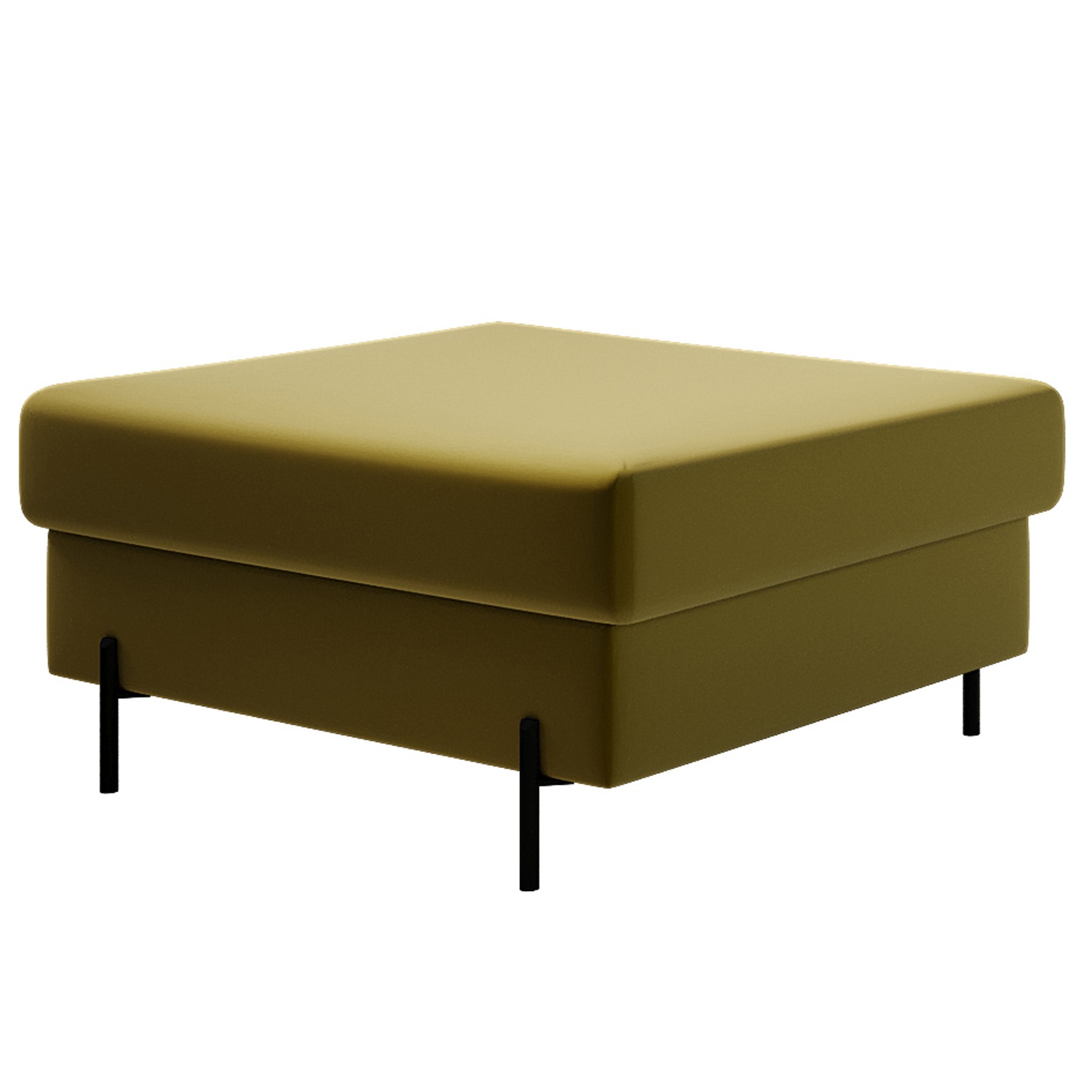Podnóżek Solferina oliwkowy welur - zdjęcie 1
