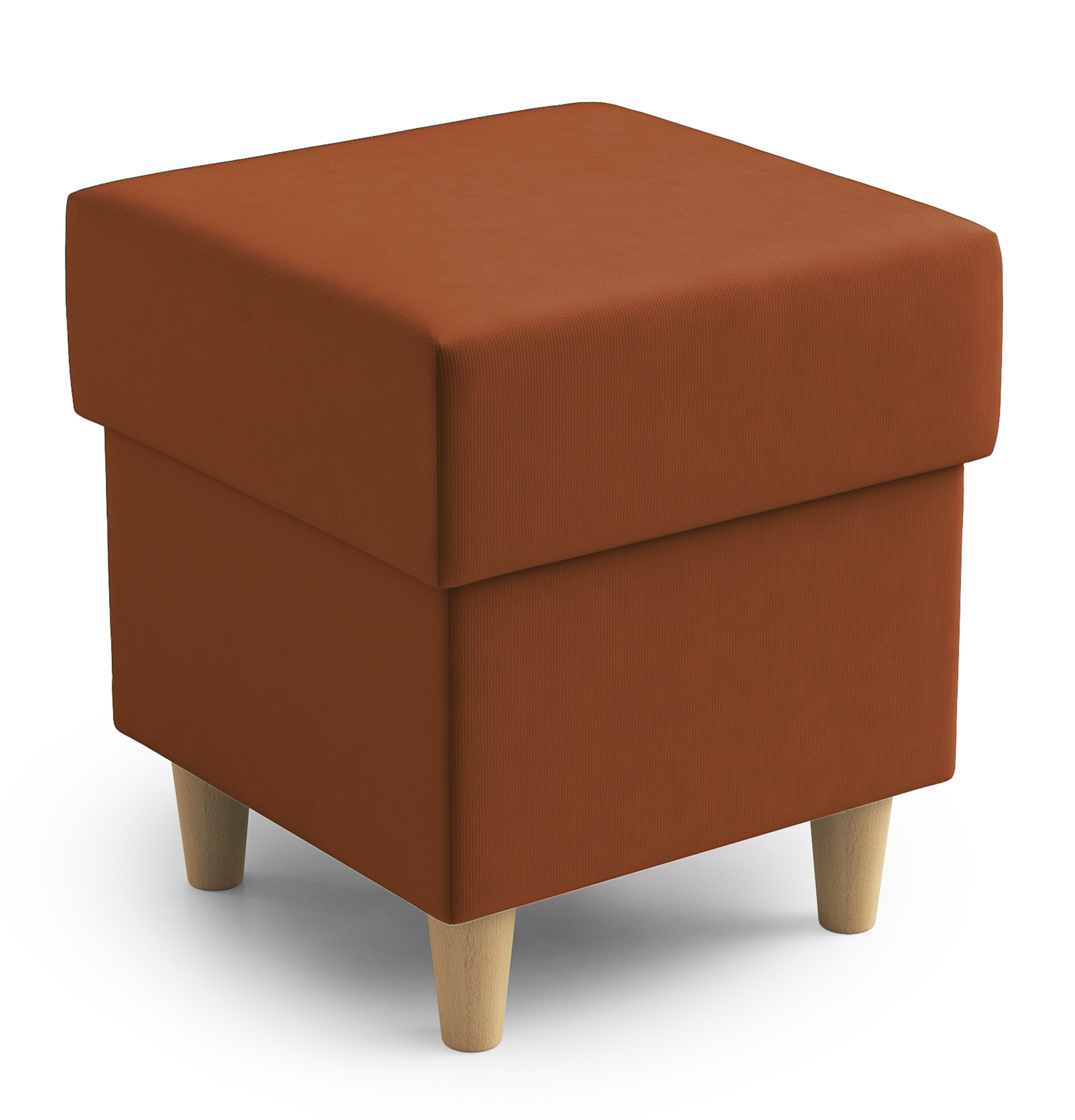 Pufa na drewnianych nóżkach Hotlinds Mini miedziana welur - zdjęcie 1