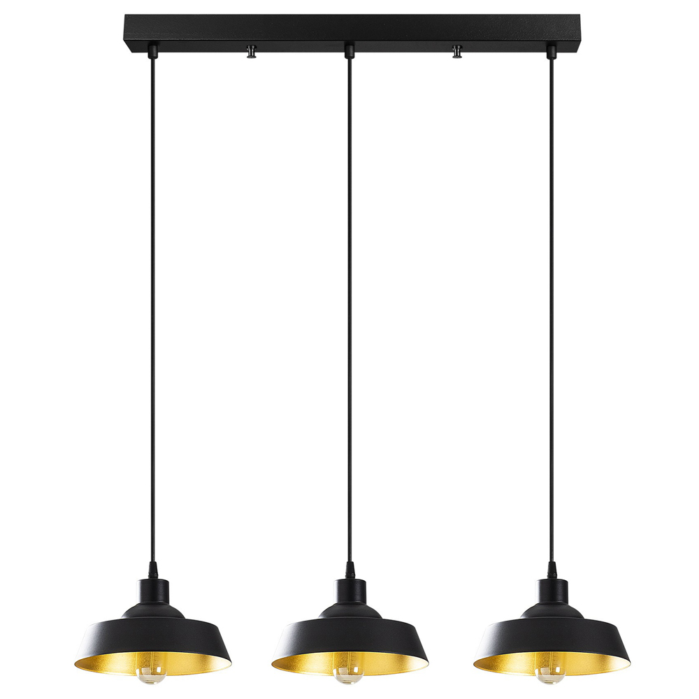 Lampa wisząca Hanella x3 czarna - zdjęcie 1