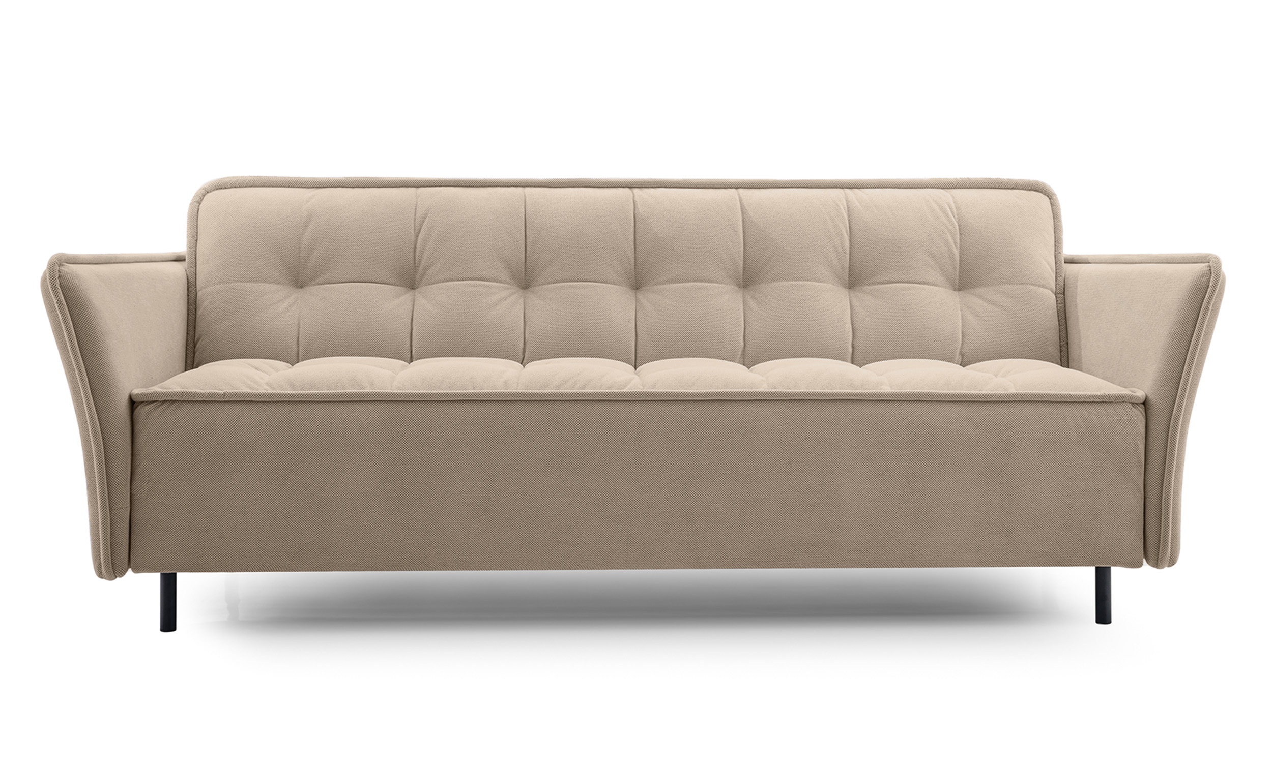 Wersalka rozkładana trzyosobowa Pallaso z pojemnikiem beżowa szenil hydrofobowa - zdjęcie 1