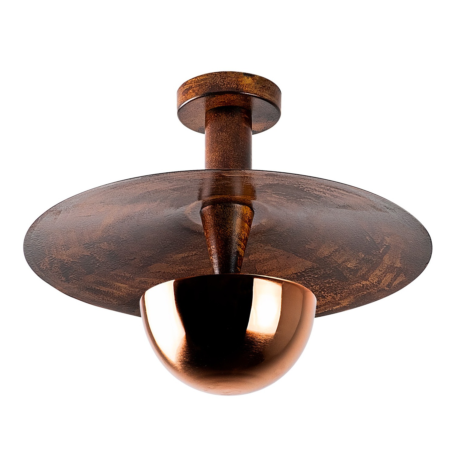 Lampa sufitowa Novelock średnica 38 cm miedziana - zdjęcie 1