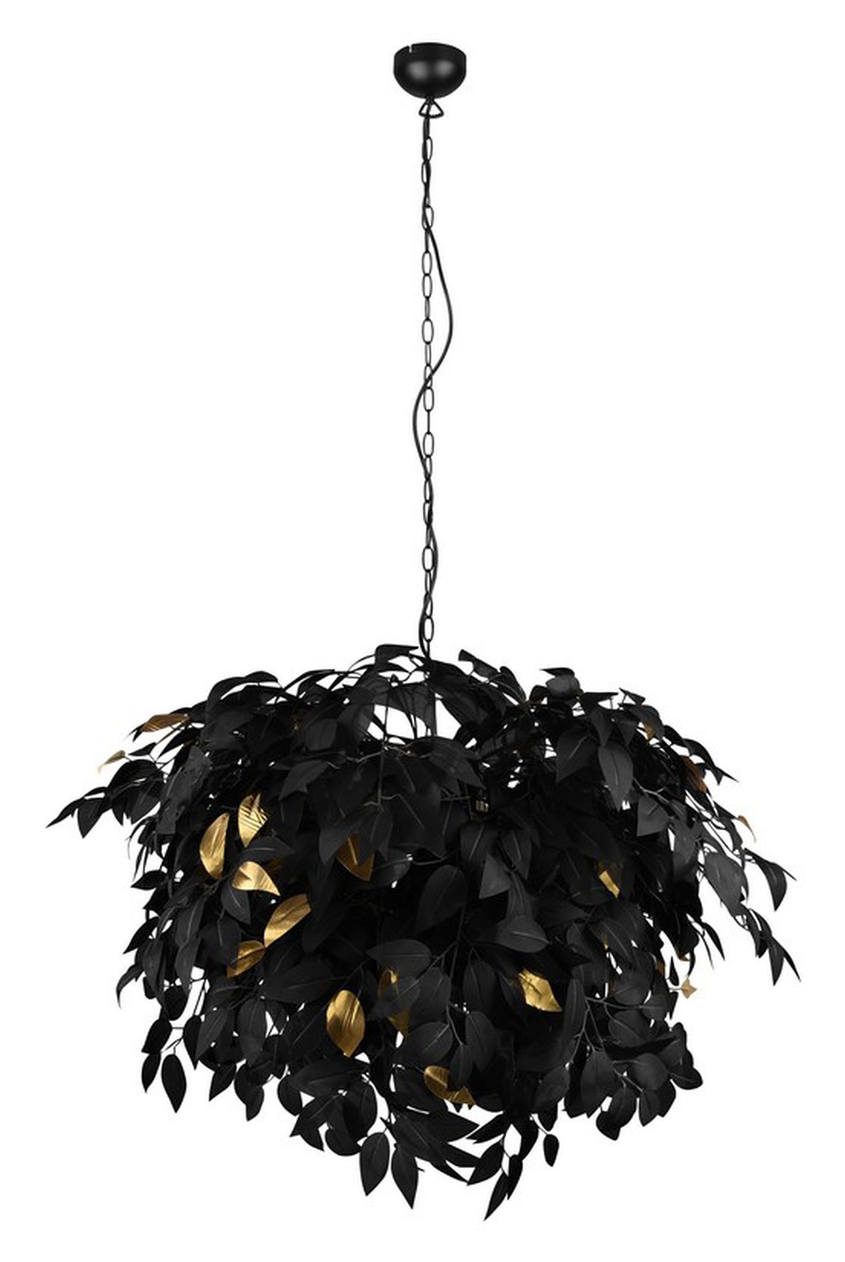 Lampa wisząca Leavy x4 czarna - zdjęcie 1