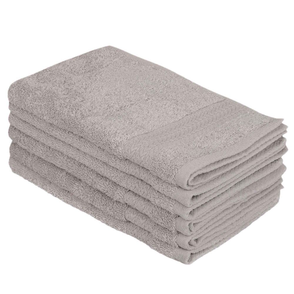 Zestaw sześciu ręczników Bainrow 30/50 cm szary - zdjęcie 1