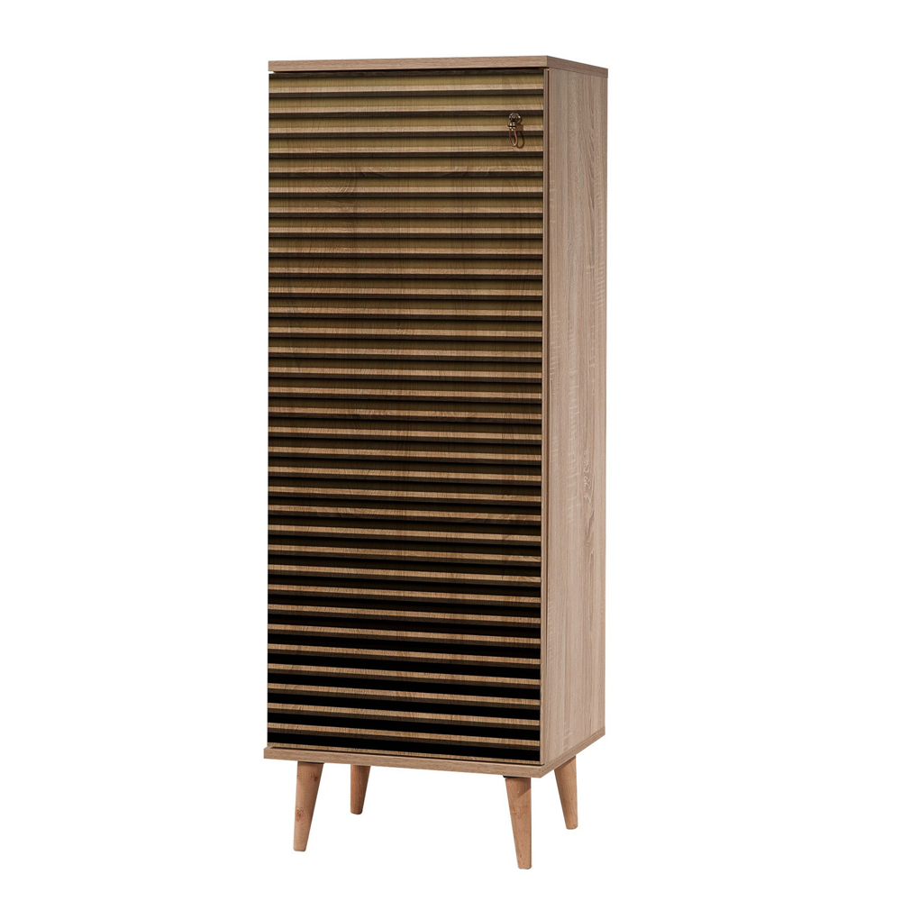 Szafka na buty Agully drewniane pasy - zdjęcie 1