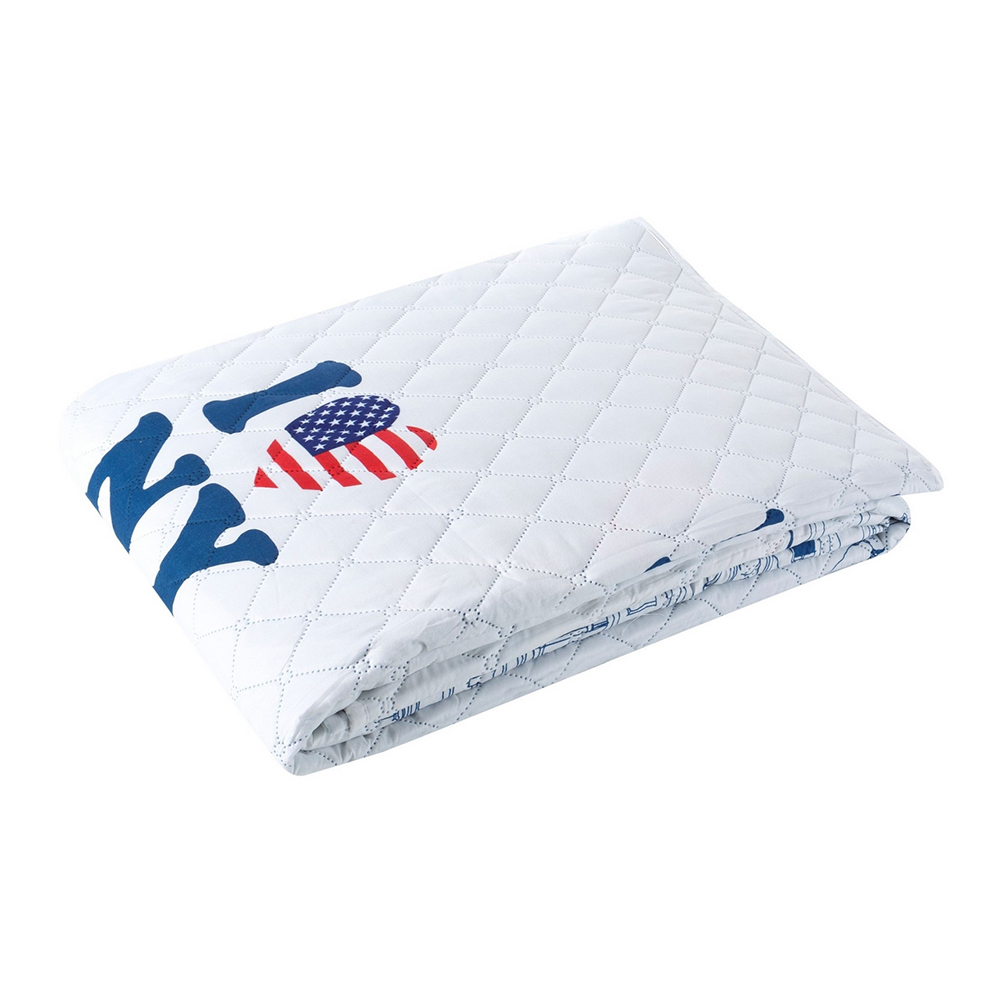 Narzuta na łóżko Alanar 170x210 cm dwustronna z motywem nowojorskim - zdjęcie 1