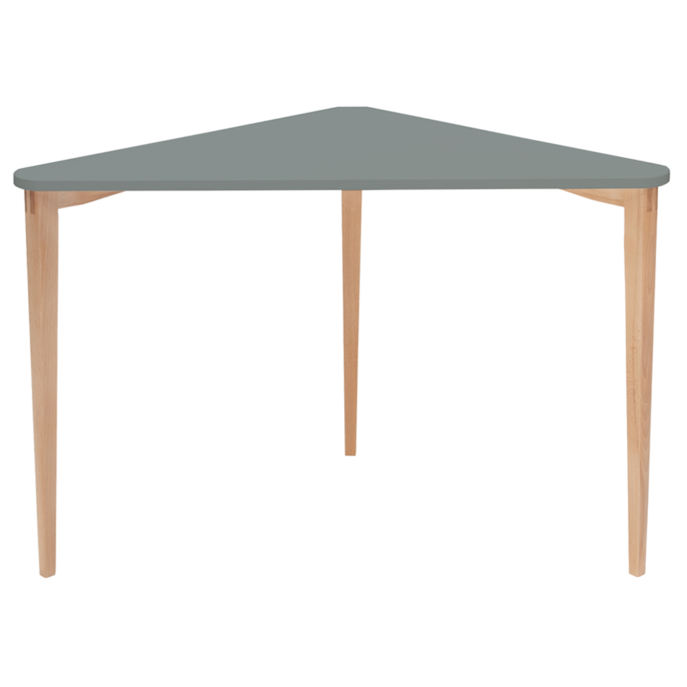 Biurko narożne Naja 114x85 cm bukowa podstawa Ciemnoszary - zdjęcie 7