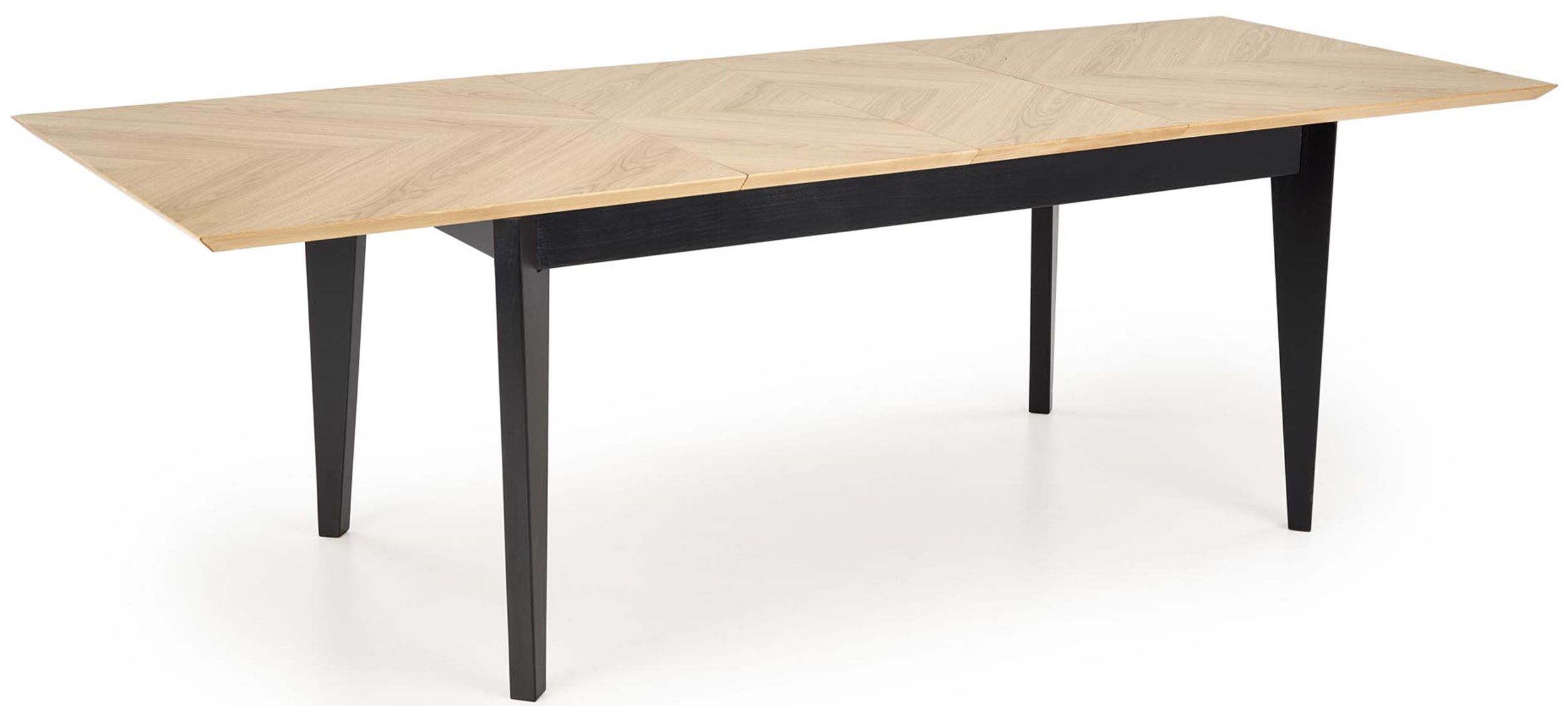 Stól rozkładany Edmondo 160-240 cm drewno bukowe / czarne nogi - zdjęcie 1
