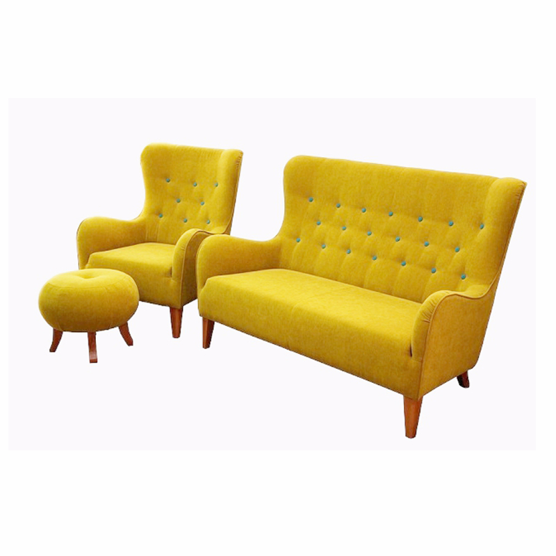 Komplet wypoczynkowy Floreto sofa i fotel z podnóżkiem - zdjęcie 1