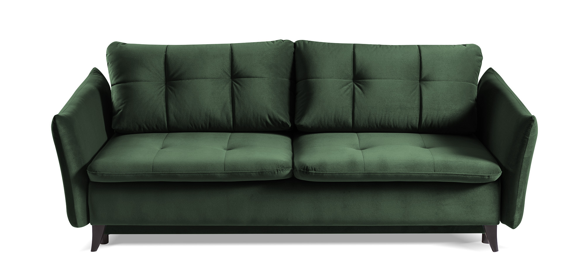 Kanapa rozkładana trzyosobowa Haggetorp z pojemnikiem zielona - zdjęcie 1