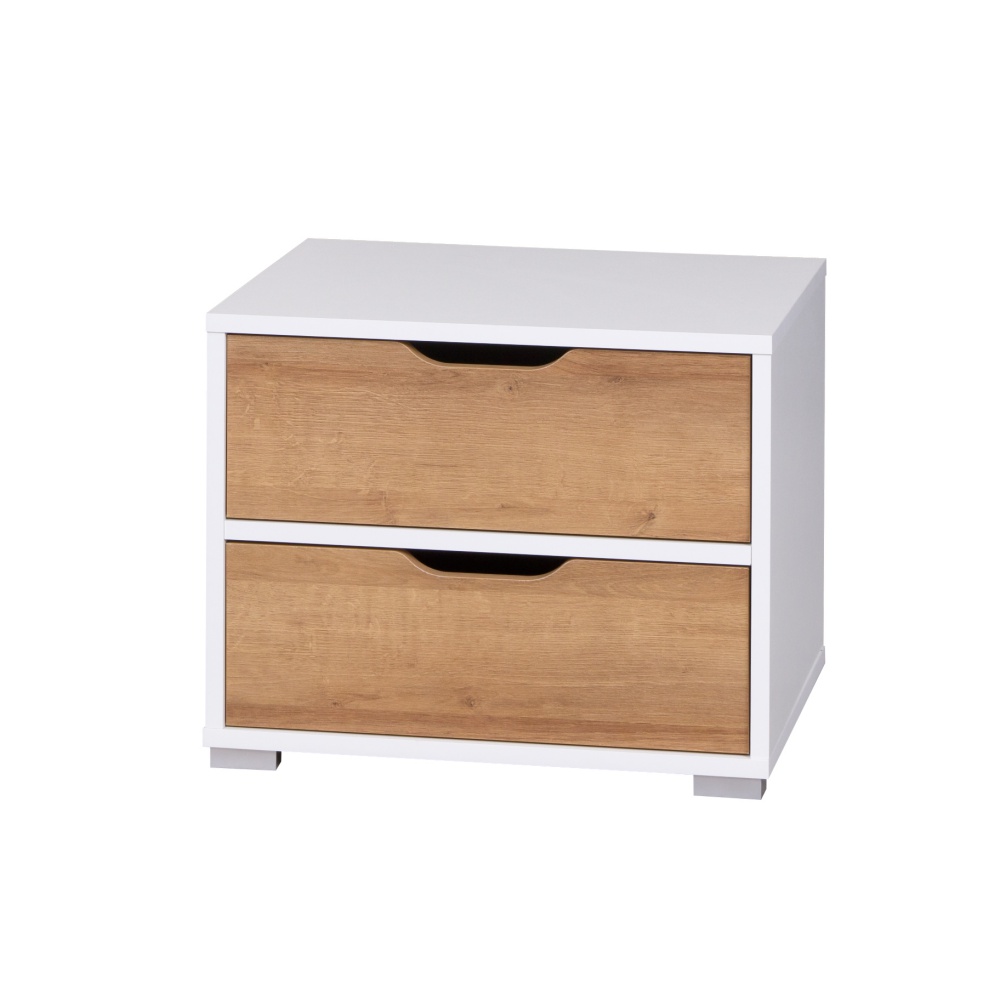 Szafka nocna Caspe biała - zdjęcie 1