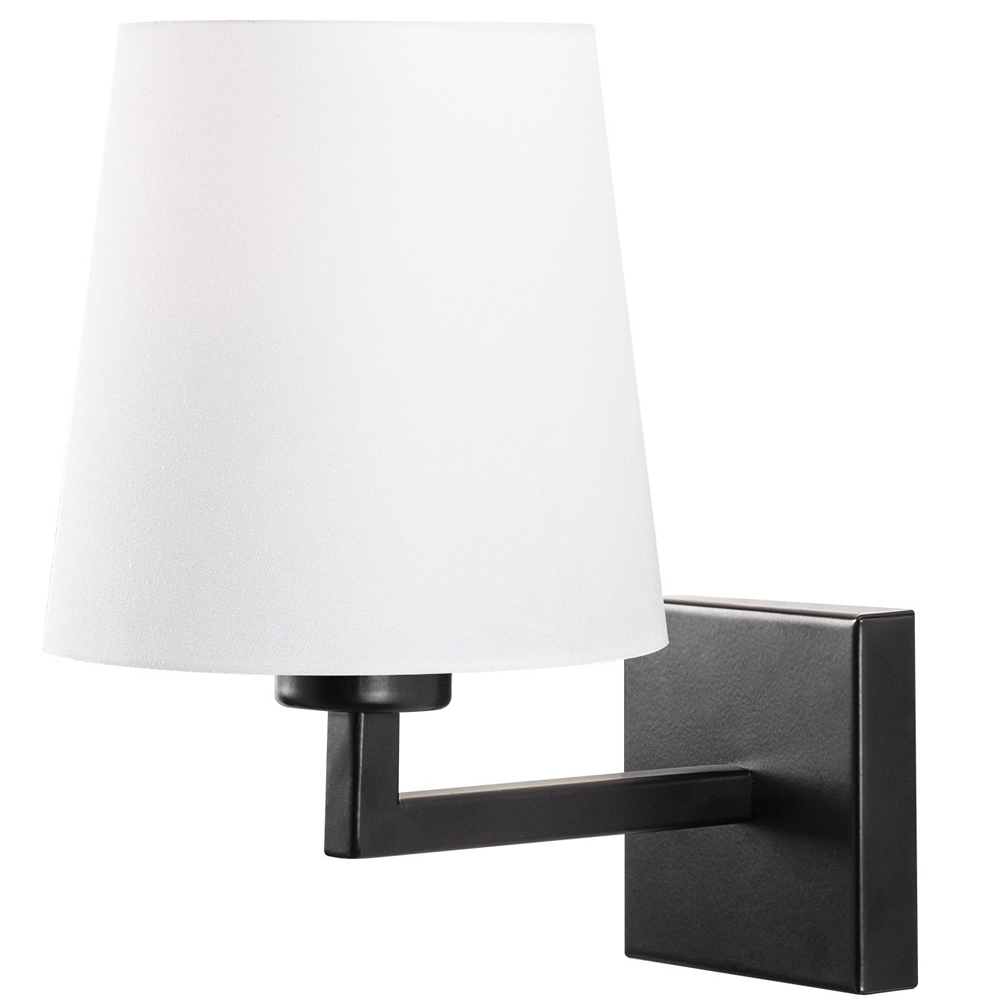 Kinkiet ścienny Gicanna klasyczny średnica 18 cm biały/czarny - zdjęcie 1