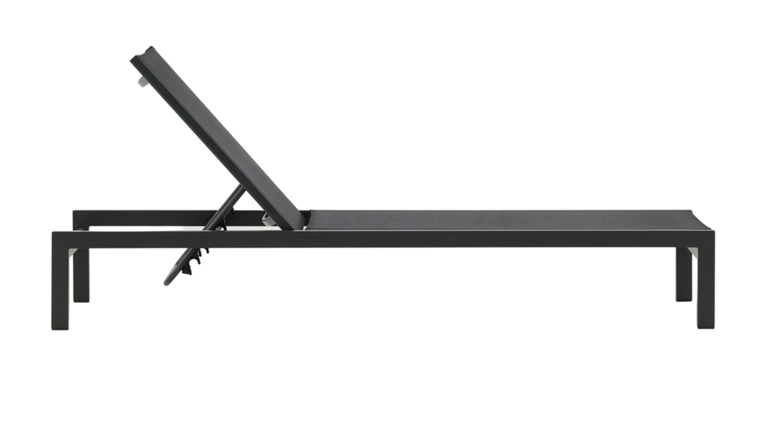 Leżak Costere aluminium czarny - zdjęcie 1