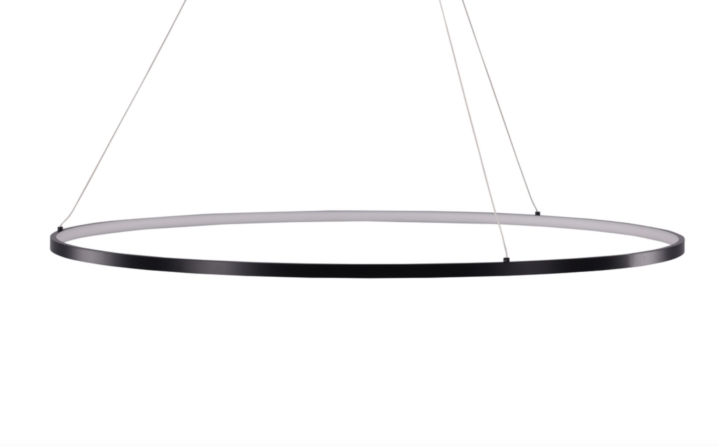 Lampa wisząca Morillat okrągła 100 cm czarna - zdjęcie 1