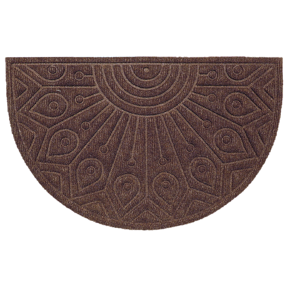 Wycieraczka do butów Jimho z delikatnymi zdobieniami 40x60 cm brązowa - zdjęcie 1