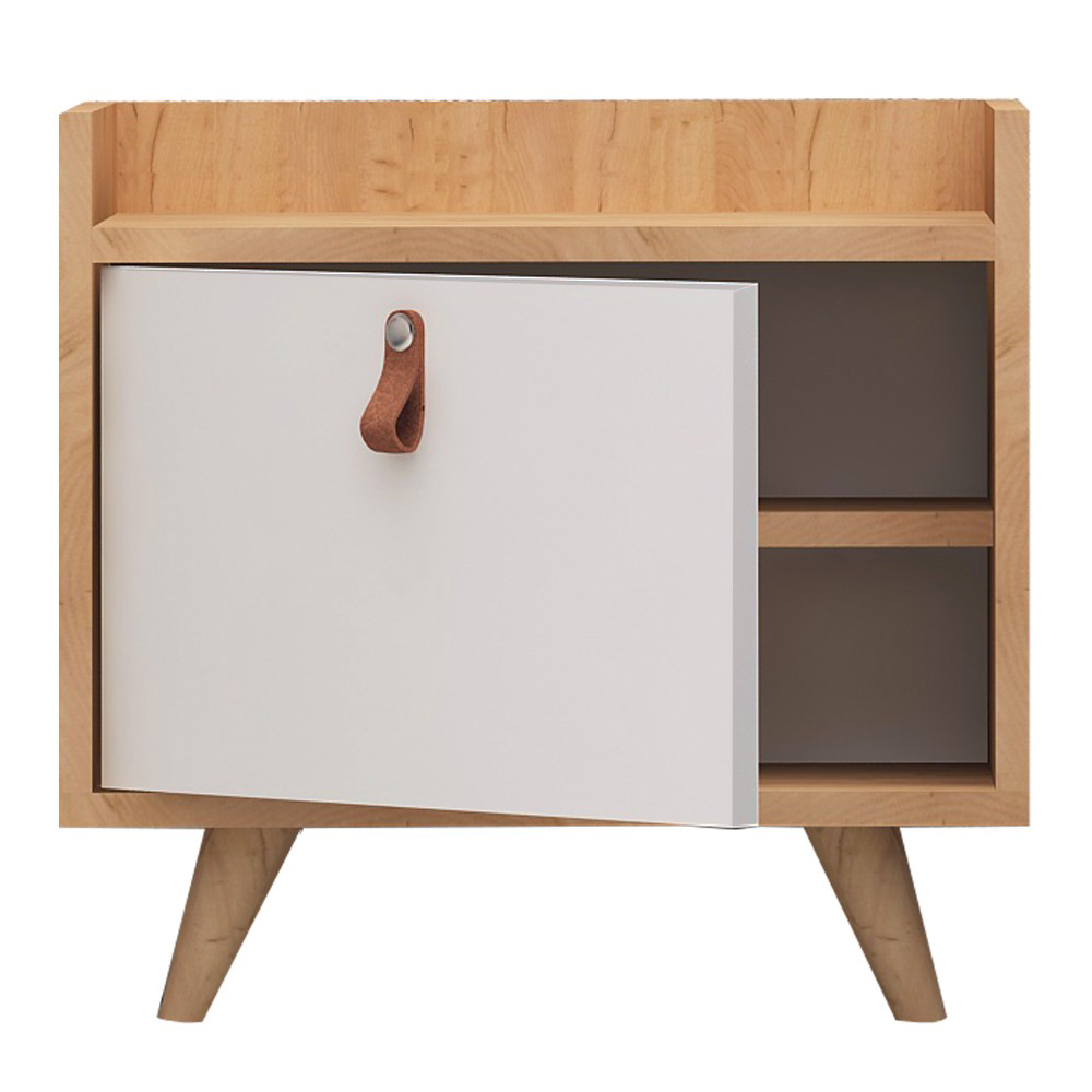Szafka nocna Pajieto dąb/biały - zdjęcie 1
