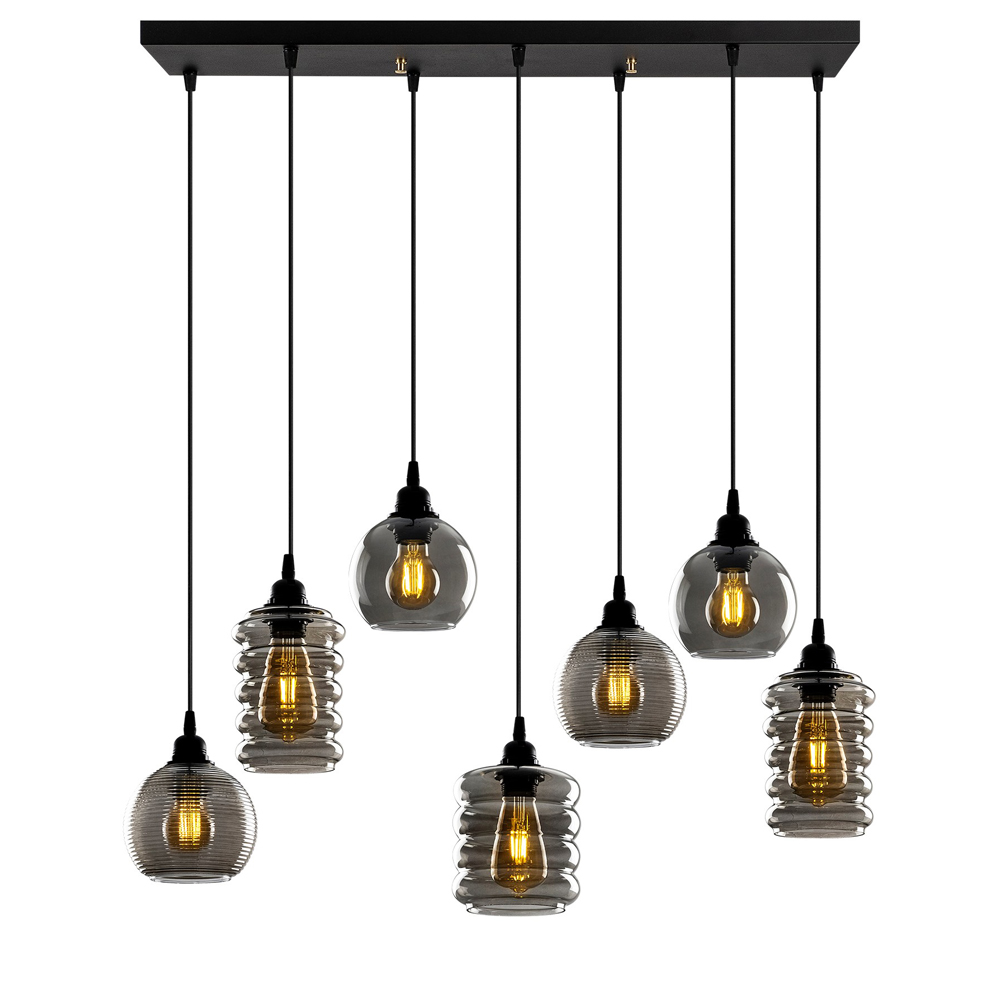 Żyrandol szklany Communis x7 - zdjęcie 1