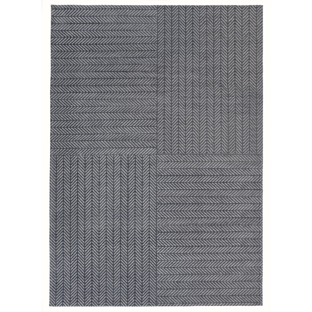 Dywan łatwoczyszczący Larawag ciemnoszary geometria 160x230 cm - zdjęcie 1